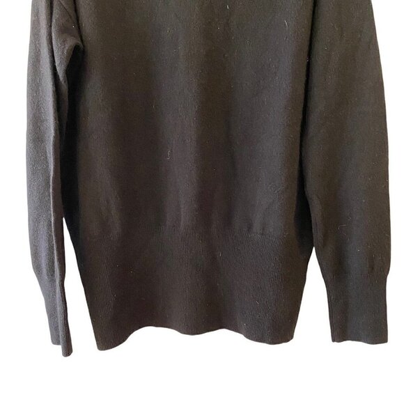 Vince Cashmere Split Back Pullover Sweater in Black Women’s Size Large - Picture 3 of 9